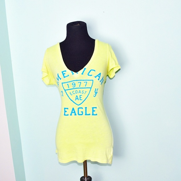 American Eagle Outfitters Tops - American Eagle Yellow Signature Top